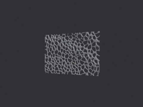 オーガニック壁掛け 3Dプリントモデル