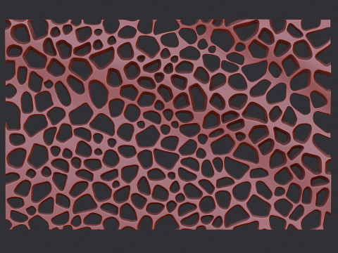 オーガニック壁掛け 3Dプリントモデル