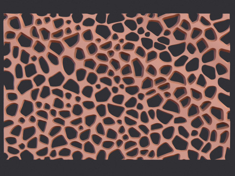 オーガニック壁掛け 3Dプリントモデル