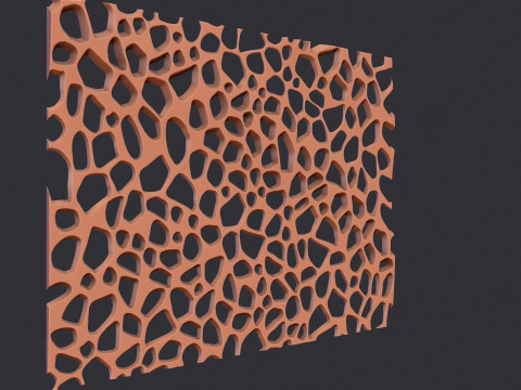 オーガニック壁掛け 3Dプリントモデル