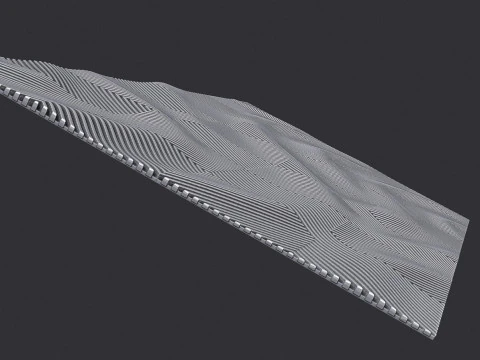 Modern Art Wall Panel 3D Print Model