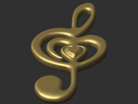 Treble clef Model do druku 3D