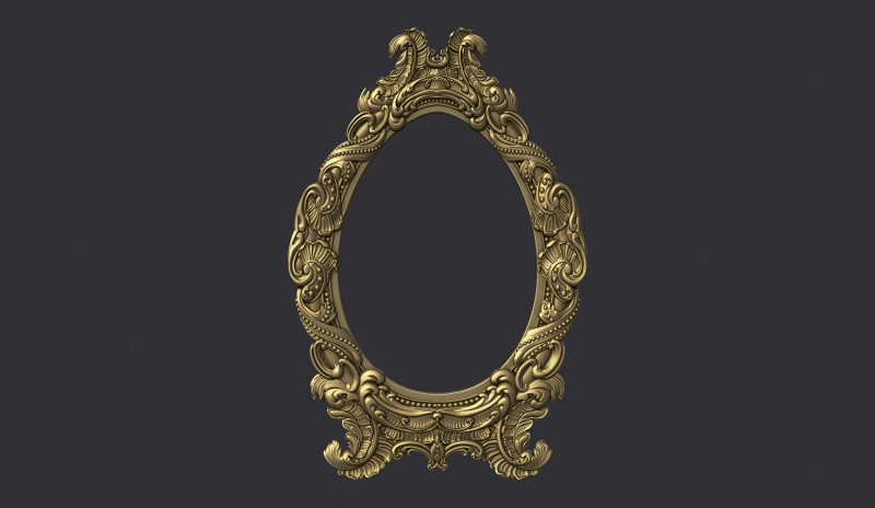 Frame Mirror 3D Print Model .c4d .max .obj .3ds .fbx .stl .blend