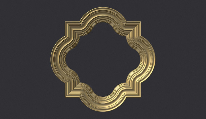 Decorative Frame mirror Modelo de impresión 3D .c4d .max .obj .3ds .fbx .stl .blend