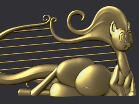 Figura Gato Lira Modelo de impresión 3D