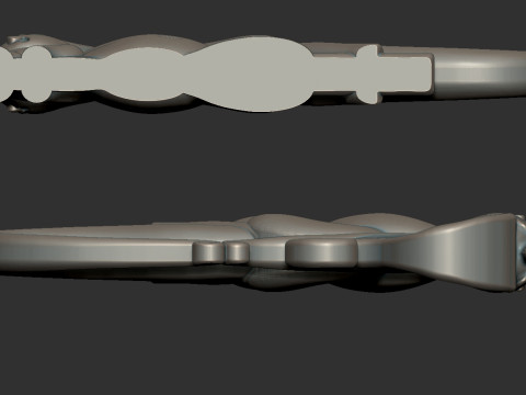 Cat Lyre Figure 3D 打印模型