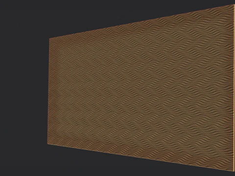 Waving Wall Panel 3D Print Model