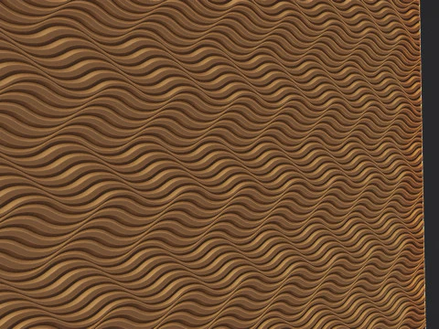 Waving Wall Panel 3D Print Model