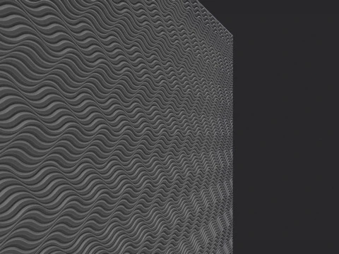 Waving Wall Panel 3D Print Model