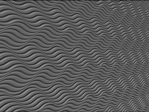 Waving Wall Panel 3D Print Model