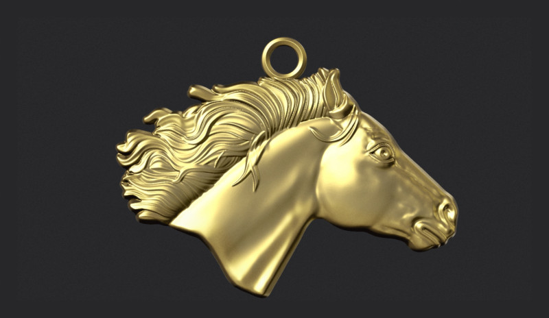 Horse Pendant 3D Принт Модель .c4d .max .obj .3ds .fbx .stl .blend 