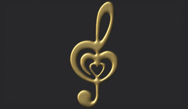 Treble clef Modèles 3D en vedette .c4d .max .obj .3ds .fbx .stl .blend