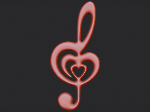 Treble clef Modèles 3D en vedette
