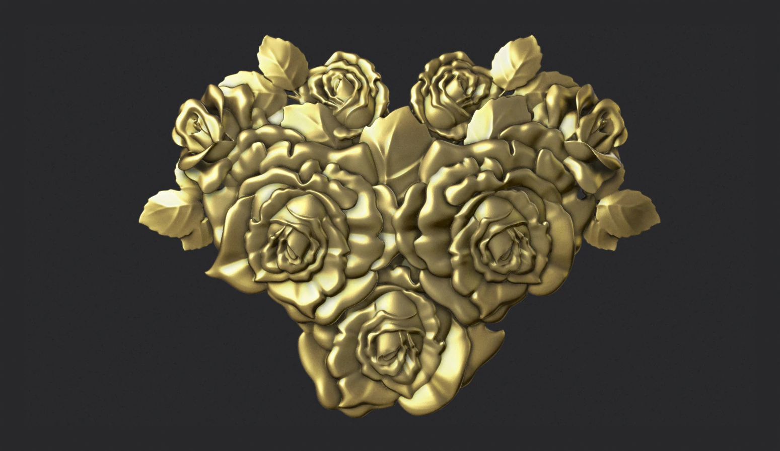 Roses relief 3D 3D Print Model .c4d .max .obj .3ds .fbx .stl .blend 