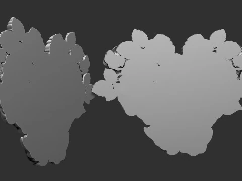 Roses relief 3D 3D Print Model