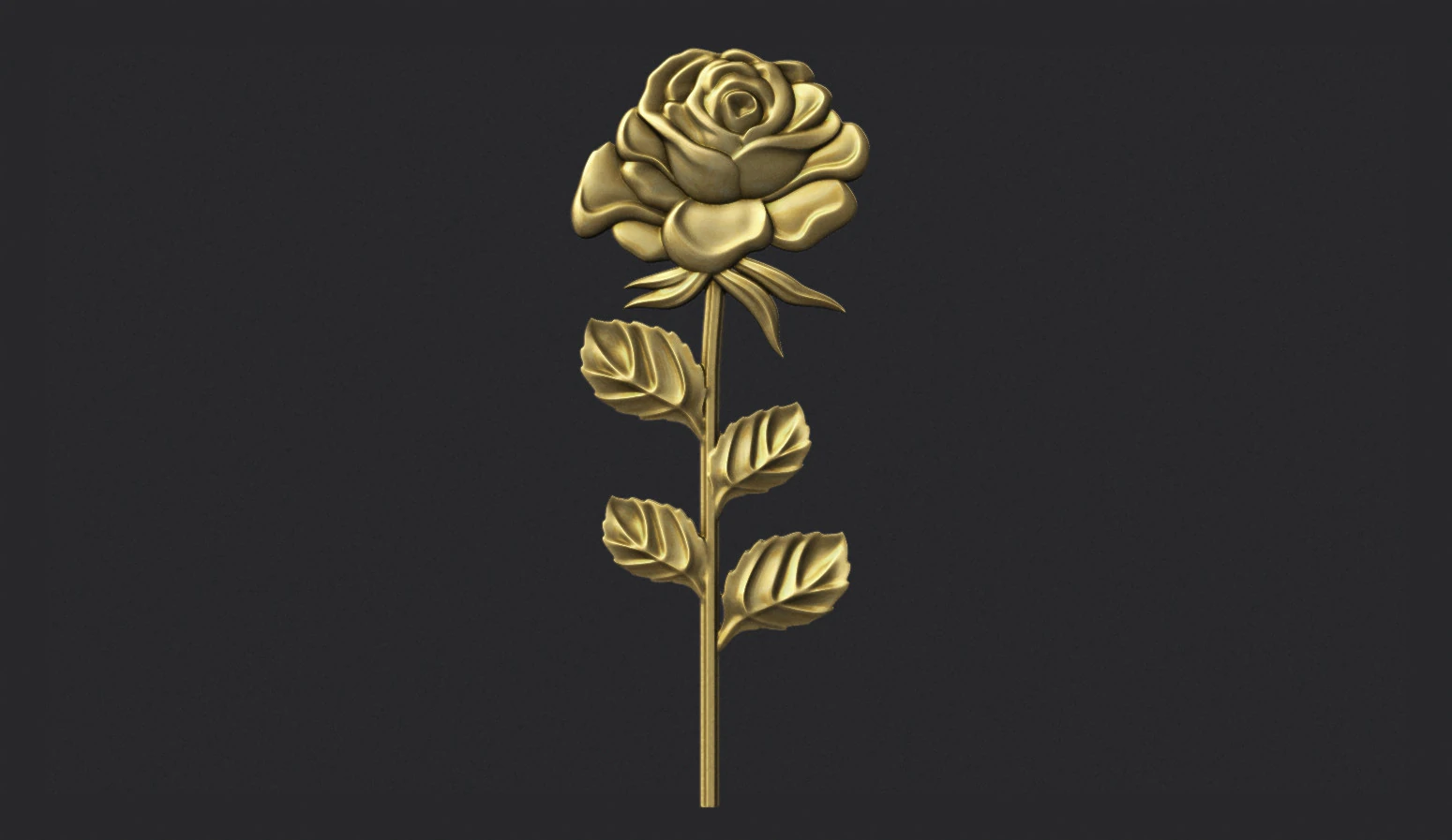 Rose relief 3D Print Model .c4d .max .obj .3ds .fbx .stl .blend 