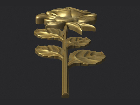 Rose relief Modello di stampa 3D