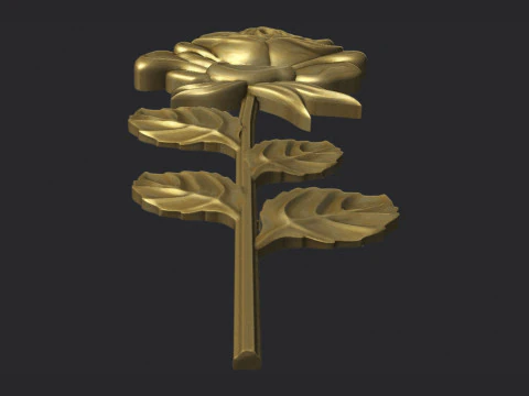 Rose relief 3D Print Model