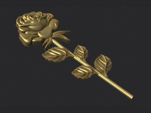 Rose relief Modello di stampa 3D