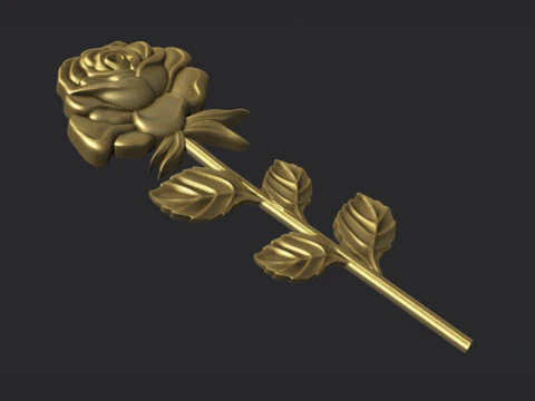 Rose relief 3D Print Model