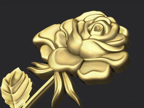 Rose relief Modello di stampa 3D