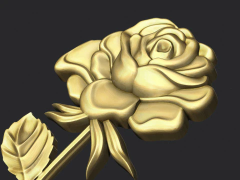 Rose relief 3D Print Model