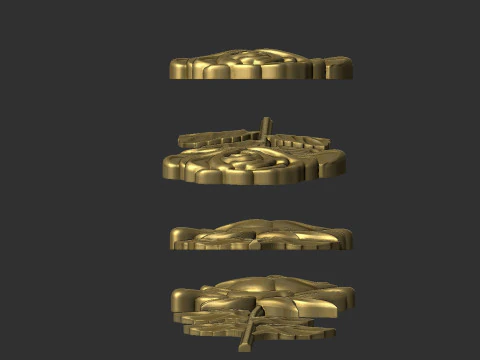 Rose relief 3D Print Model