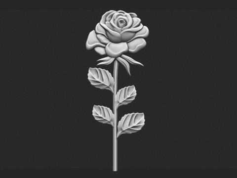 Rose relief Modello di stampa 3D
