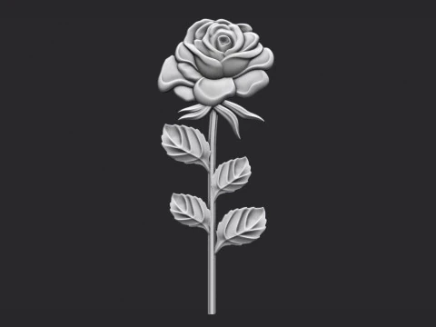 Rose relief 3D Print Model