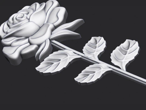 Rose relief 3D Print Model