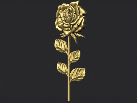 Rose bas relief 3D Baskı Modeli