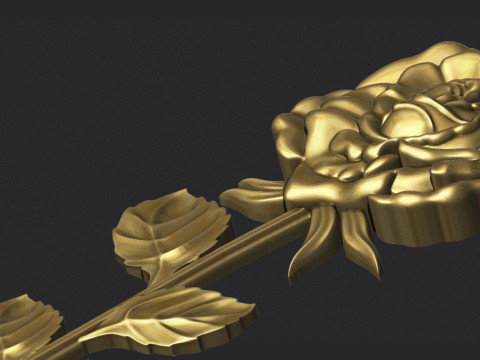Rose bas relief 3D Baskı Modeli