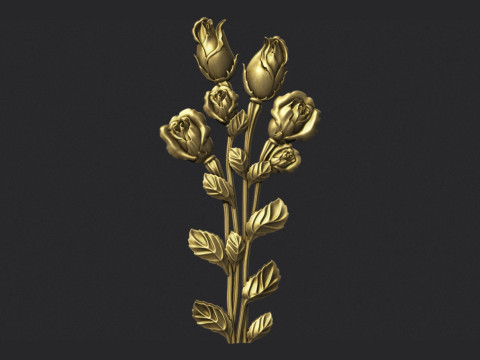 Roses bas relief 3D 打印模型