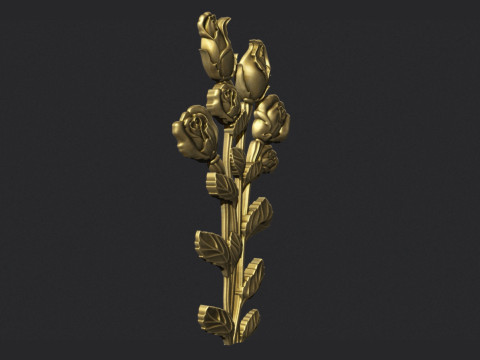 Roses bas relief 3D 打印模型