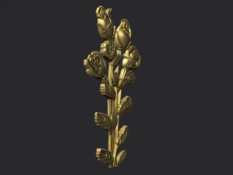 Roses bas relief 3D Print Model