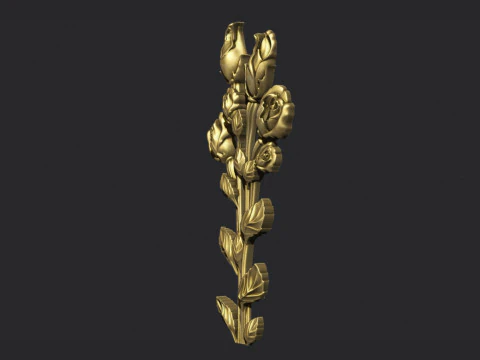 Roses bas relief 3D Print Model