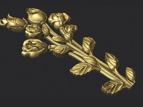 Roses bas relief 3D 打印模型