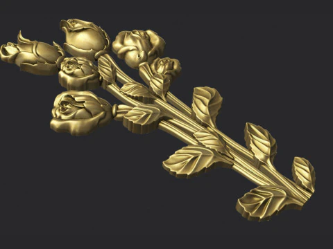 Roses bas relief 3D Print Model