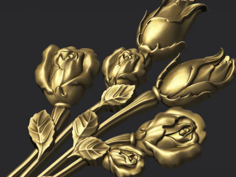 Roses bas relief 3D Print Model
