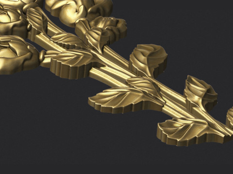 Roses bas relief 3D 打印模型