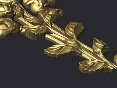 Roses bas relief 3D Print Model