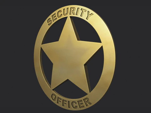 Distintivo dell'ufficiale di sicurezza Modello di stampa 3D