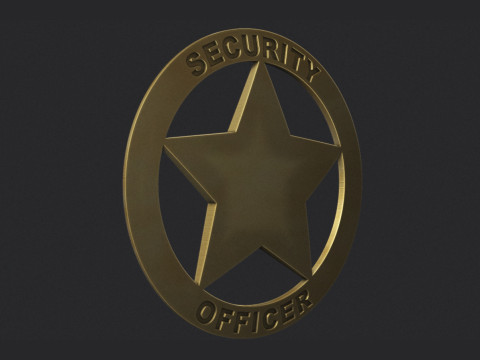 Security Officer Badge 3D 打印模型