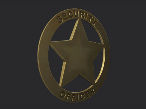 Distintivo dell'ufficiale di sicurezza Modello di stampa 3D
