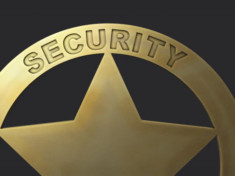 Distintivo dell'ufficiale di sicurezza Modello di stampa 3D