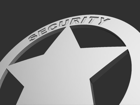 Security Officer Badge 3D 打印模型