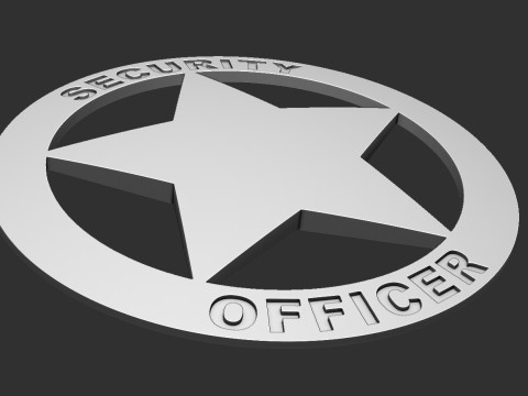 Security Officer Badge 3D 打印模型