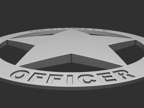 Security Officer Badge 3D 打印模型