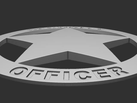Distintivo dell'ufficiale di sicurezza Modello di stampa 3D