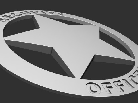 Security Officer Badge 3D 打印模型